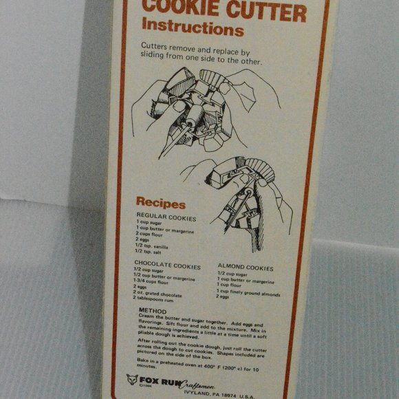 VTG Rolling Cookie Cutters 12 Shapes Fox Run 1984 - Picture 6 of 8